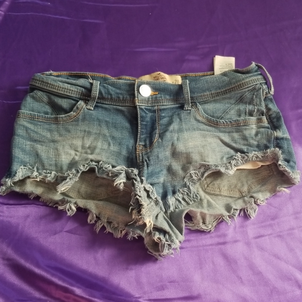 Denim Hollister Low Rise Short Shorts